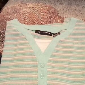 Speculation Blue and White Striped Cardigan